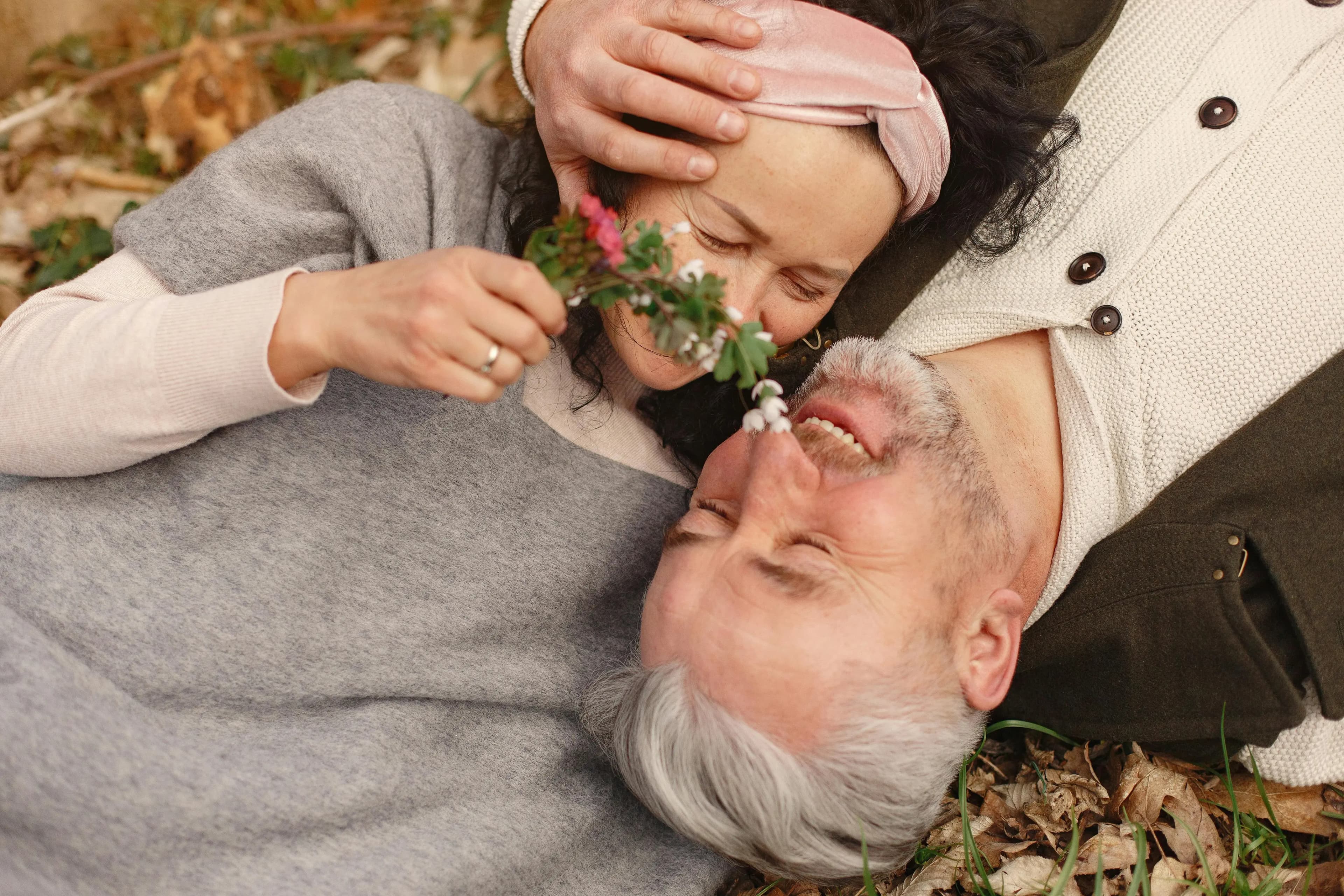 Elderly woman smiling